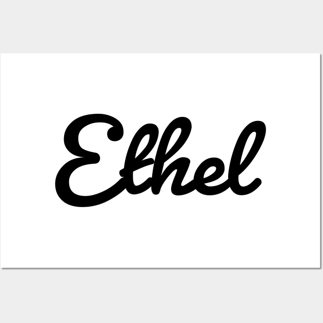 Ethel Name Typography Wall Art by ellenhenryart